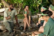 Maria bonding with her tribe at camp.