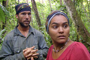 Sandra and Colby strategizing.