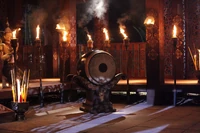 Survivor 10: V.I.P. (2012) Tribal Council interior.