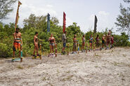 Dara competes in the first individual Immunity Challenge, Roller Ball.