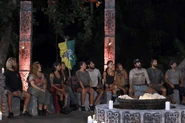 The Merged Tribe at their first Tribal Council.