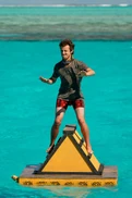 Adam competes in the Immunity Challenge, Bermuda Triangles.