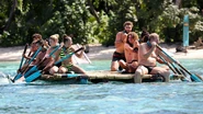 Odette helps paddle Asaga's raft in the Raft and the Furious Immunity Challenge.