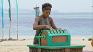 Tasha at the sixth individual Immunity Challenge of the season, Combo Platter.