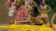 Mike competing in the first Immunity Challenge.