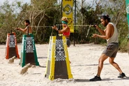 The Merged Tribe competing in the first Reward Challenge of the sixteenth cycle.