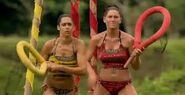 Katie vs. RC in the last Tribal Immunity Challenge.