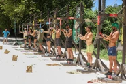 Leones competing in the Individual Immunity Challenge, Ballin' A Jack.