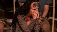 Stephanie at Tribal Council.