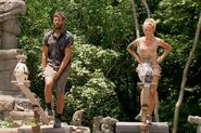 With Grant and Matt eliminated, Mike and Andrea compete to re-enter the game in the final Duel, A Leg Up.