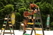 Toros competing in the Reward Challenge, The Bottom Line.