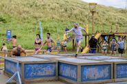 Keith competes in the first Reward/Immunity Challenge, Social Network.