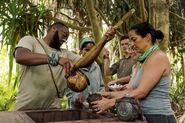 Maria with her tribe at the well.