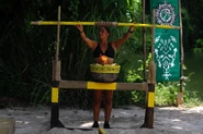 The Merged Tribe competes in the third Individual Immunity Challenge of the nineteenth cycle.