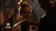 Alexandra voted out after drawing the black rock.