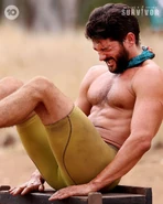 Emmett competing in Legs Eleven.