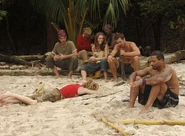 The Casaya tribe at camp in Panama.