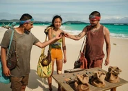 Geo with Jeanine and Jesse at the summit, Day 11.