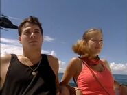Rob M. and Amber on the speedboat.