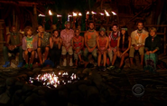 Enil Edam at their first Tribal Council.