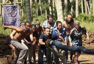 Upolu competes in the first Immunity Challenge, Coconut Conundrum.