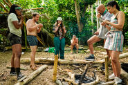 Vati eating at camp in Survivor 42.