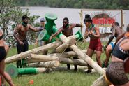 Zamba competing in Immunity Island.