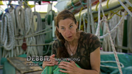 Debbie making a confessional while on exile.