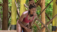 Cydney in the Final Immunity Challenge, Gimme Three Steps.