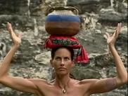 Danni competing in the first individual Immunity Challenge, Pot Head.