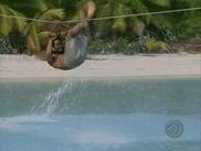 Brad competing for Raro at the Day 18 Immunity Challenge, Stairway to Heaven.