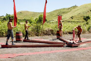 Yawa competes in the final pre-merge Immunity Challenge, Discy Business.