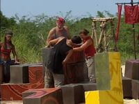 Chapera competes in the fourth Immunity Challenge.