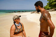 Elaine and Aaron on Lumuwaku beach.