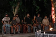 The Merged Tribe at their fourth Tribal Council.
