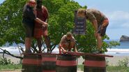 The Red Team competing in Survivor: Worlds Apart.