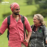 Tevin and Tania participate in a rock draw for the Outpost Idol.