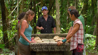 Tasha and Kimmi face off against Spencer and Woo (Cambodia).