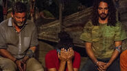 Sandra at her last Tribal Council.