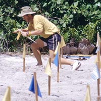 Clay at the first individual Immunity Challenge.