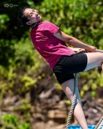 Aileen competing in Hangover for immunity.