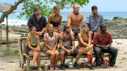 Jenn with the Merica tribe at the Survivor Auction.