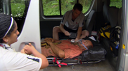 Mike is Medically Evacuated from the game.