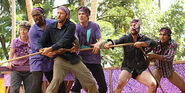 Galu competing in Survivor: Samoa.