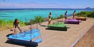 Angelina competes in the Final Immunity Challenge, Simmotion.