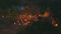Survivor: Tocantins Tribal Council aerial view.