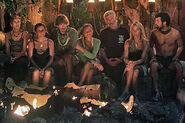 The final seven at Tribal Council.