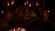 The final seven at Tribal Council.