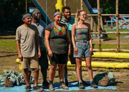 Geo with Coco after the Immunity Challenge, Day 11.