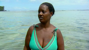 Cirie talking in the Sea.